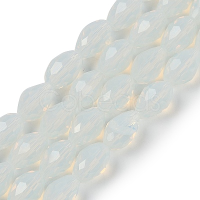 Electroplate Imitation Jade Glass Beads Strands EGLA-N013-J10mm-D02-1