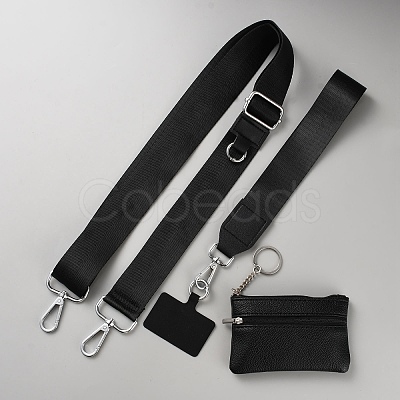 Polyester Cell Phone Chain Crossbody Neck Strap AJEW-WH0567-51B-1