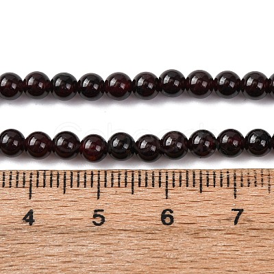Natural Garnet Beads Strands G-J376-37-4mm-1