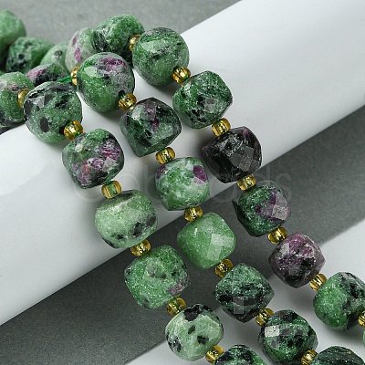 Natural Ruby in Zoisite Beads Strands G-Q010-A02-01-1