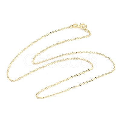 2MM Brass Cable Chain Necklaces NJEW-G183-03G-02-1