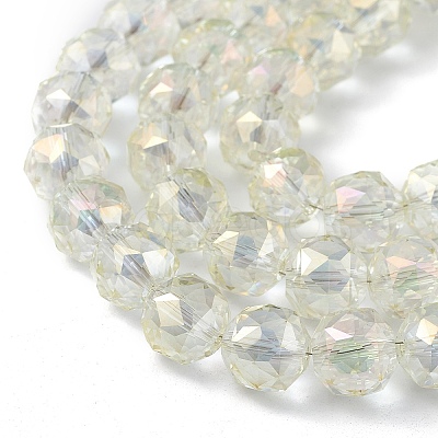 Transparent Electroplate Glass Beads Strands EGLA-F154-FR03-1