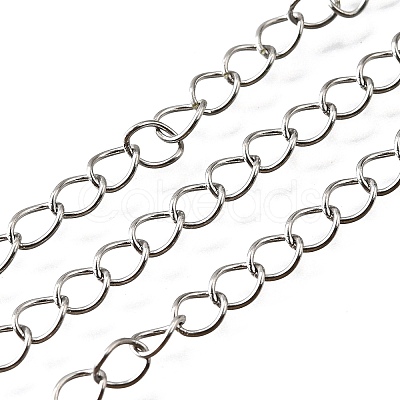 Tarnish Resistant 304 Stainless Steel Curb Chains CHS-S007-001-1