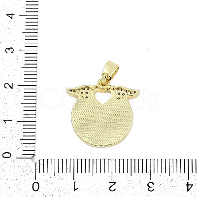 Brass Micro Pave Cubic Zirconia Pendants KK-I723-12G-1