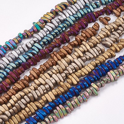 Electroplate Non-magnetic Synthetic Hematite Beads Strands G-P367-H-1