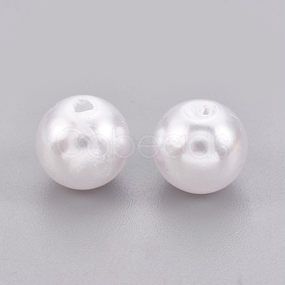ABS Plastic Imitation Pearl Beads X-KY-G009-18mm-03-1