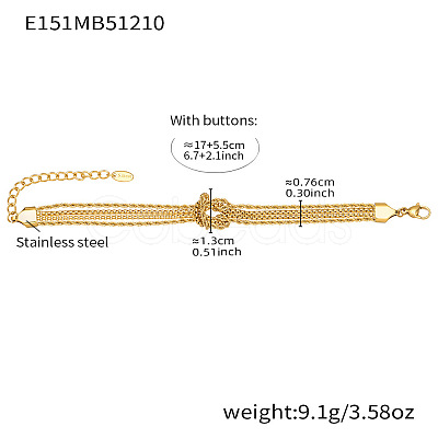 304 Stainless Steel Chain Bracelets FS-WGBD21A-01-1