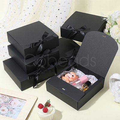 Folding Paper Gift Boxes with Ribbon LS-CON-WH20001-11B-02-1