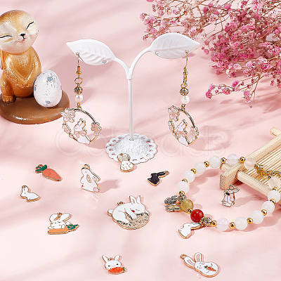 48Pcs 12 Style Alloy Enamel Pendants ENAM-SC0002-83-1