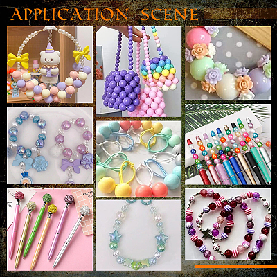 1 Set Opaque Acrylic Beads Set MACR-PH0001-51A-1