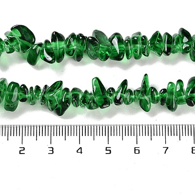 Spray Painted Transparent Glass Beads Strands GLAA-P060-01A-07-1