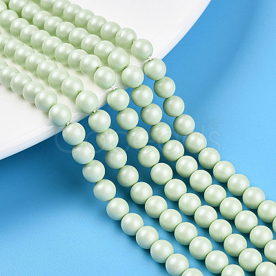 Baking Paint Pearlized Glass Pearl Bead Strands HY-N002-5mm-B02-1