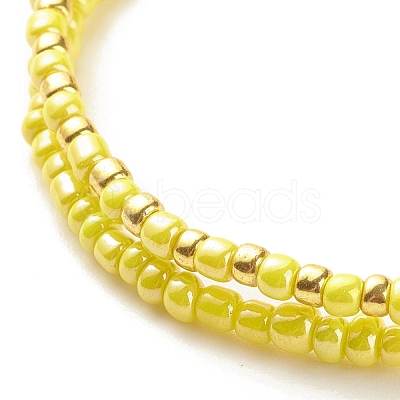 2Pcs Glass Seed Beaded Stretch Bracelets Set BJEW-JB08088-04-1