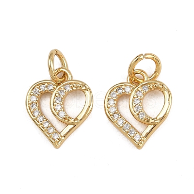 Brass Micro Pave Cubic Zirconia Pendants ZIRC-I367-05G-02-1