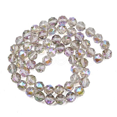 Transparent Electroplate Glass Beads Strands EGLA-N002-34C-B11-1