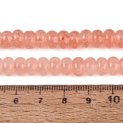 Imitation Jade Crackle Glass Beads Strands GLAA-Q108-05A-A08-1