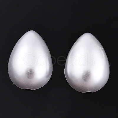 ABS Plastic Imitation Pearl Cabochons SACR-T015-13-01-1