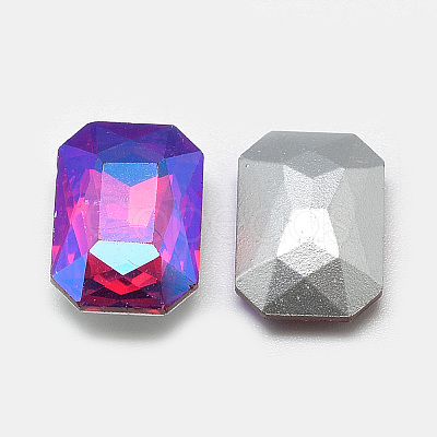 Pointed Back Glass Rhinestone Cabochons RGLA-T019-13x18mm-03-1