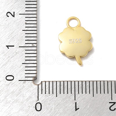 925 Sterling Silver Light Sea Green Enamel Charms STER-Z012-01G-07-1