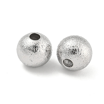 Brass Textured Beads KK-P258-05B-P-1