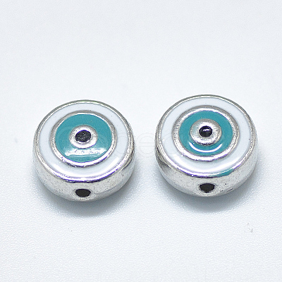 Alloy Enamel Beads X-ENAM-S117-07B-1