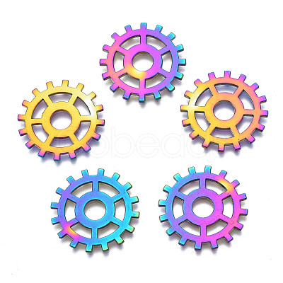 Rack Plating Rainbow Color Alloy Pendants PALLOY-S180-300-1