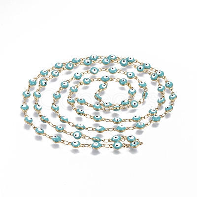 304 Stainless Steel Enamel Chains CHS-P006-02G-02-1