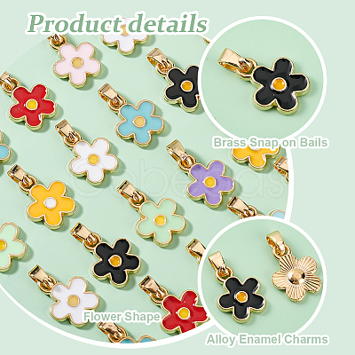 10 Sets Alloy Enamel Charms FIND-PH0020-73-1