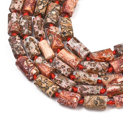 Natural Red Leopard Skin Jasper Beads Strands G-A314-A05-01-1