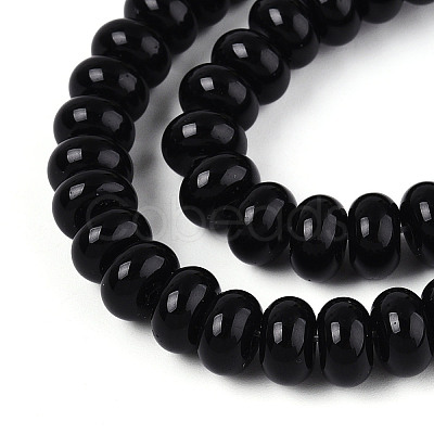 Opaque Solid Color Glass Beads Strands GLAA-ZX008-4mm-18F-1
