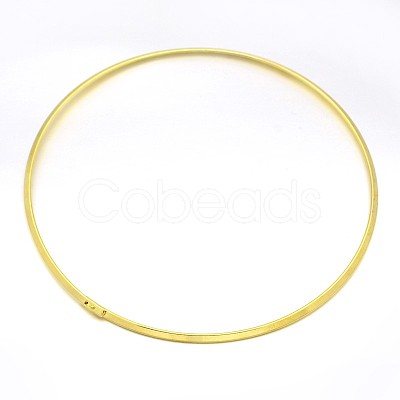 Brass Choker Collar Necklace Making BJEW-F132-02G-1