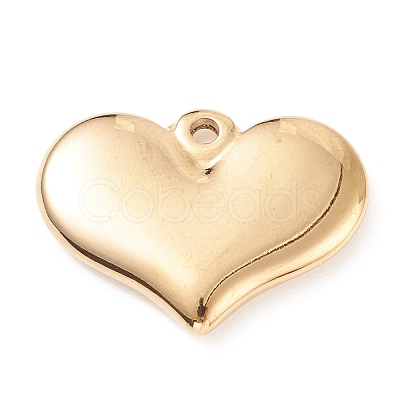 PVD Vacuum Plating 304 Stainless Steel Stamping Blank Tag Heart Pendants STAS-G218-08G-2-1