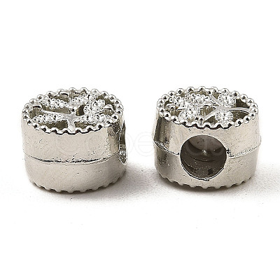 Alloy European Beads Rhinestone Settings FIND-E041-24P-1