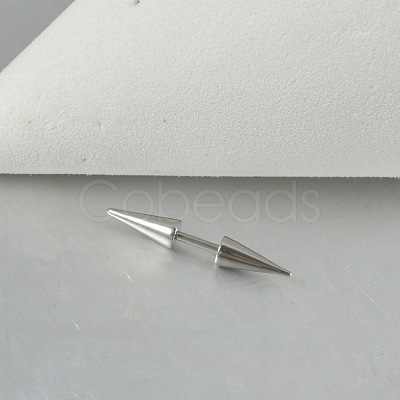 Cone 304 Stainless Steel Eyebrow Straight Barbell Rings with Spikes End WG9938B-04-1