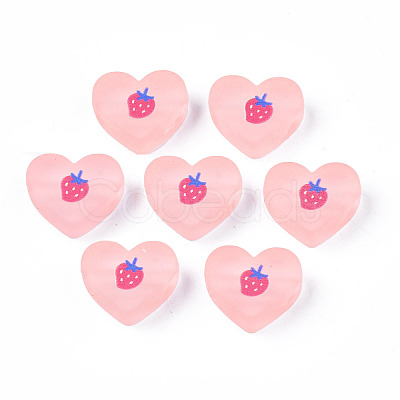 Transparent Printed Acrylic Beads MACR-S373-124-H10-1