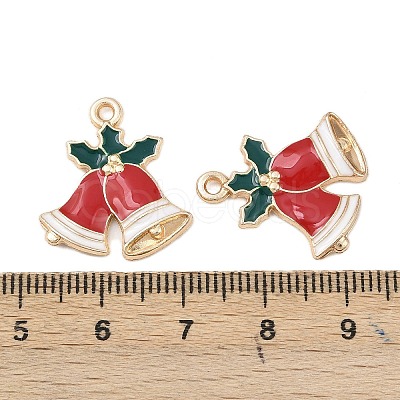 Christmas Alloy Enamel Pendants X-FIND-I067-02KCG-04B-1