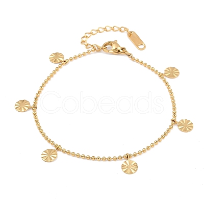 304 Stainless Steel Charm Bracelets BJEW-P372-02A-G-1