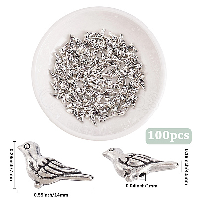 100Pcs Tibetan Style Alloy Beads TIBEP-PA0001-01C-1