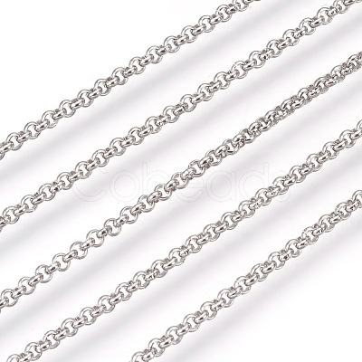 Tarnish Resistant 304 Stainless Steel Rolo Chains CHS-L017-18H-1