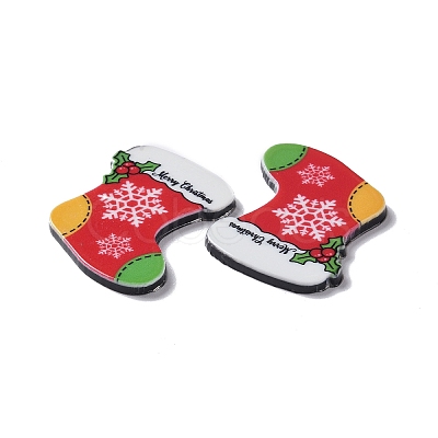 Christmas Style Printed Acrylic Cabochons MACR-O045-01H-1