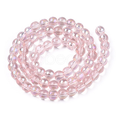 Electroplate Transparent Glass Beads Strands LS-GLAA-T032-T6mm-AB10-1