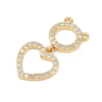 Brass Micro Pave Clear Cubic Zirconia Pendants KK-F919-41A-G-1