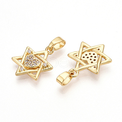 Brass Micro Pave Cubic Zirconia Pendants LS-KK-T070-60G-1