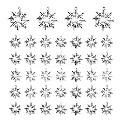 70Pcs Tibetan Style Alloy Sun Pendants FIND-UN0004-26-1