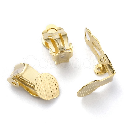 Brass Clip-on Earring Findings KK-O131-05G-1