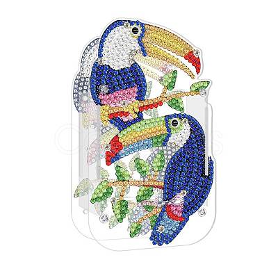 5D DIY Crane Pattern Animal Diamond Painting Pencil Cup Holder Ornaments Kits DIY-C020-08-1