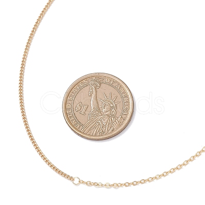 1.5MM Brass Cable Chain Curb Chain Necklaces for Women NJEW-JN05555-02-1