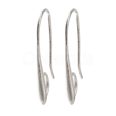 Brass Earring Hooks KK-H502-11S-1