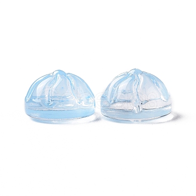 Transparent Spray Painted Glass Beads GLAA-I050-09G-1