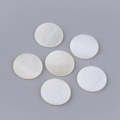 Freshwater Shell Cabochons SHEL-Q008-36-1